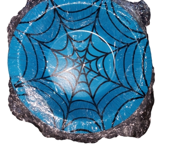 Turquoise Spiderweb Paper Bowls - Picture 6 of 7